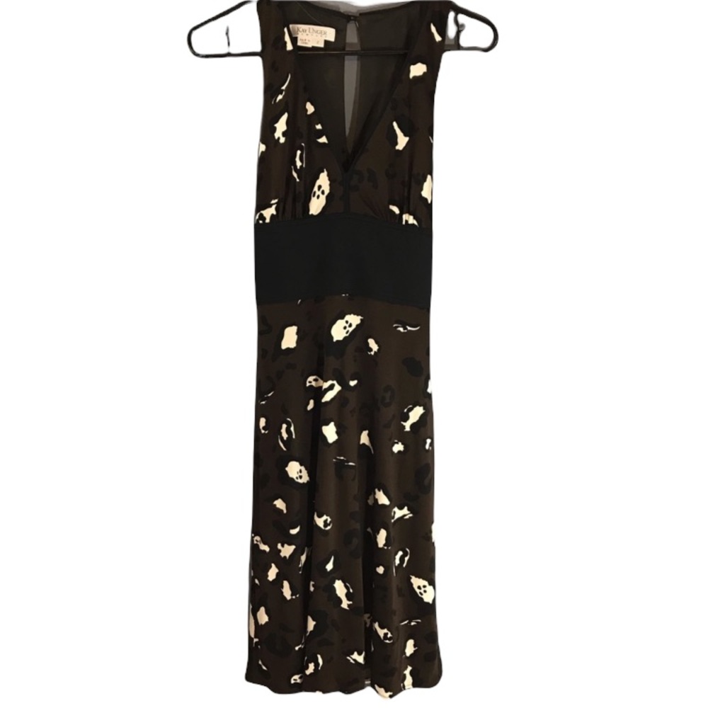 Awesome 100 % Silk Kay Unger NY Cow Print Dress 2